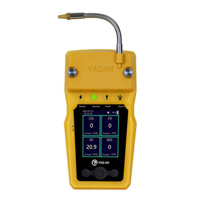 LEL CO H2S O2 वाष्पीकरण और ध्वनि अलार्म के साथ पोर्टेबल मल्टी-गैस रिसाव डिटेक्टर
