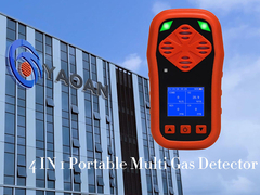 पोर्टेबल 4 इन 1 मल्टी गैस डिटेक्टर पंप h2s co o2 ch4 गैस रिसाव मॉनिटर के साथ