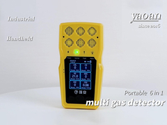 BTQ-YA-C100FT हैंडहेल्ड गैस डिटेक्टर पोर्टेबल 6 इन 1 मल्टी गैस डिटेक्टर CE FCC ROSH के साथ